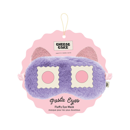 Pasta Eyes Fluffy Eye Mask - Purple & Pink